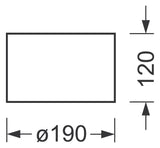 REGIOLUX LED-Deckenanbauleuchte 20W ws relo-UP-RDAS-O/190 1900 840 ET 4000K