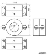 Walraven Kältefestpunktschelle BISOFIX CF PUR 219,1 mm | 0881219