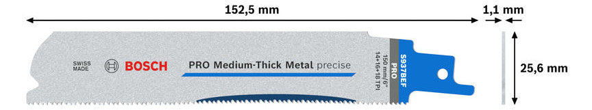 BOSCH-EW Säbelsägeblatt 150mm Edst SÄBELSÄGEBLATT Nichteisen-Metalle
