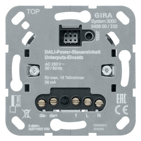 GIRA Dali-Potentiometer UP Push-button System 3000 540600 Touch&Dim Taste 230V