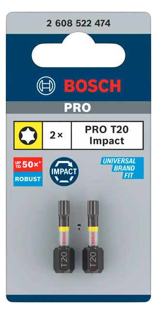 BOSCH-EW Bit TX20 L=25mm 6,4mm(1/4) SCHRAUBERBIT
