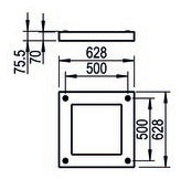 RIDI Aufbaurahmen ws ST L628mm B628mm ZBS-AR-EQ 622 H70mm
