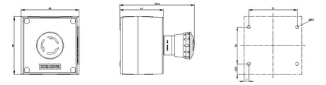 SIEMENS Befehls-/Meldegerät 1f 1pilz Kst 3SU1801-0NP00-2AA2 NOT-AUS