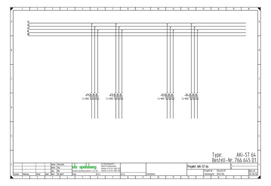 SPELSBERG Lasttrenngehäuse NH00 100A AKi-ST 64 690V 900x210x300mm IP65