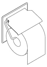 Franke CHRONOS WC-Rollenhalter m. Deckel BS677 1 Rolle, edelstahl matt | 2000057045