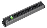 BACHMANN Steckdosenleiste 7f sw 2m 35° 300.007 m.Ein/Aus IP20 1,5qmm