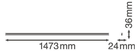 LEDVANCE LED-Lichtleiste 25W 3000K Konv LINEAR COMPACT LN COMP HO 1500 25 W 3000