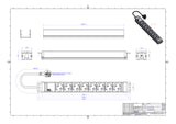 BACHMANN Steckdosenleiste 19 1HE 230V 333.601 8Steckd