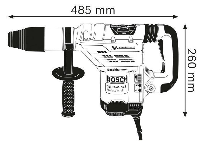 BOSCH-EW Bohrhammer 1150W SDSmax 6,8kg Professional GBH 5-40 DCE Beton= 40mm