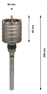 BOSCH-EW SDS-Bohrkrone Hartmetall F00Y145196  82x160mm m.Zentrierbohrer