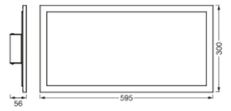 LEDVANCE LED-Panel 595x300mm 22W 3000K Planon Plus 300x600mm 22W 3000K 1600lm
