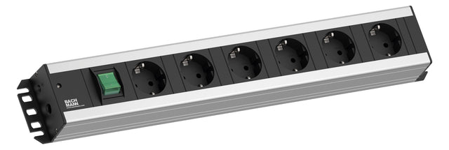 BACHMANN Steckdosenleiste 6f gr 2m 90° 300.003 m.Ein/Aus IP20 1,5qmm