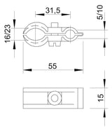 BETTERMANN Spanndrahtschelle 1st Kst 4024 16-23  5-10mm/Seil  16-23mm/Kabel
