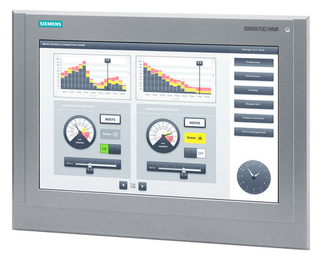 SIEMENS Grafik-Panel m.Farbdisplay DC 6AV2124-0QC13-0AX0 19,2-28,8V 2HW/IE