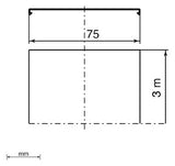 UNEX Kabelbahnabdeckung 60x75 grau,RAL 7035 66072