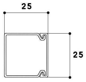GGK Leitungsführungskanal Kst cws unbeh LFG 25x25 25x25x2000mm RAL9001