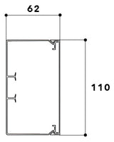 GGK Leitungsführungskanal Kst sbr unbeh FB 60x110 62x110x2000mm RAL8014