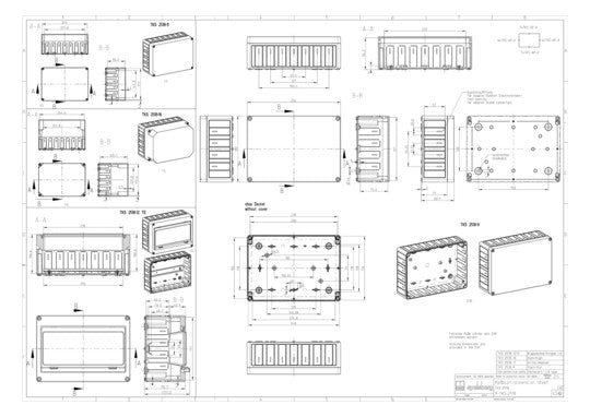 SPELSBERG Wandschrank Kst IP30 RAL7035 TKS 2518-16-to B254xH180xT165mm