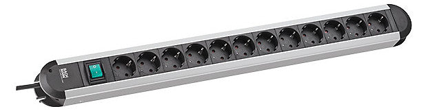 BACHMANN Steckdosenleiste 12f sw 2m 35° PRIMO 330.073 m.Ein/Aus IP20 1,5qmm