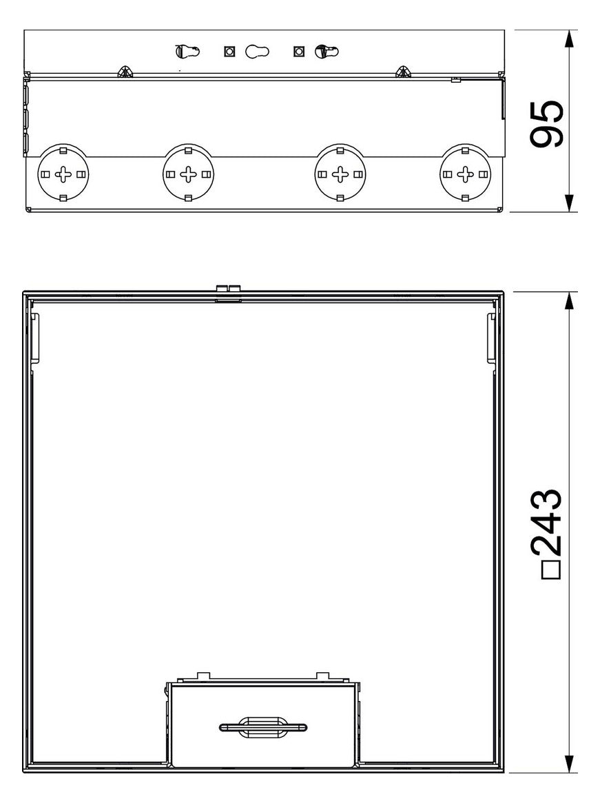 BETTERMANN Geräteeinsatz VA quadrat 1f UDHOME9 2V UT V gr