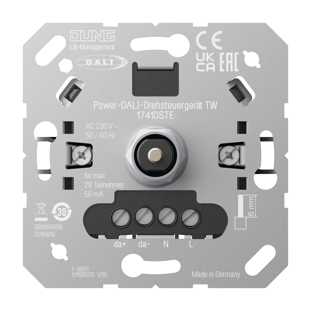 JUNG Dali-Potentiometer UP Taste 230V 1741 DSTE 2mA Lichtwertspeicher