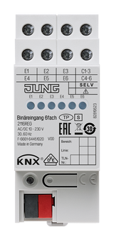 JUNG Binäreingang KNX REG 2TE LED 6f 2116 REG