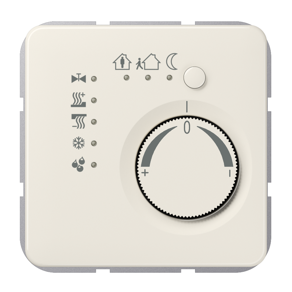 JUNG Raumtemperaturregler UP KNX ws glz CD 2178 TS Bedienelement VorOrt_Bedien