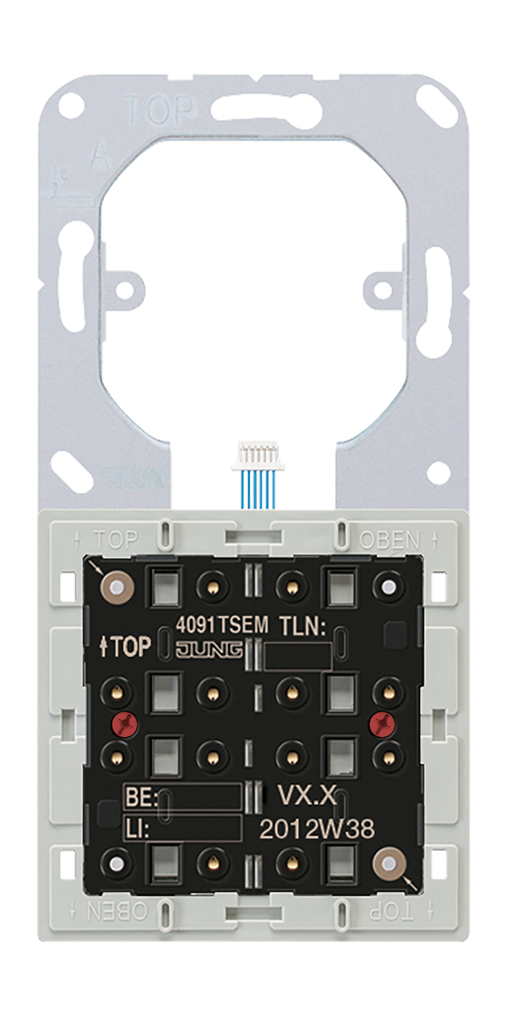 JUNG Tastsensor KNX UP ws 1f 2pkt LED 4091 TSEM