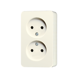 JUNG Steckdose 2f ws glz AP IP20 vert AP 600 6010 A CEE 7/1 ohne Erdung