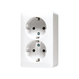 JUNG Steckdose 2f aws glz AP IP20 vert AP 600 6020 A WW