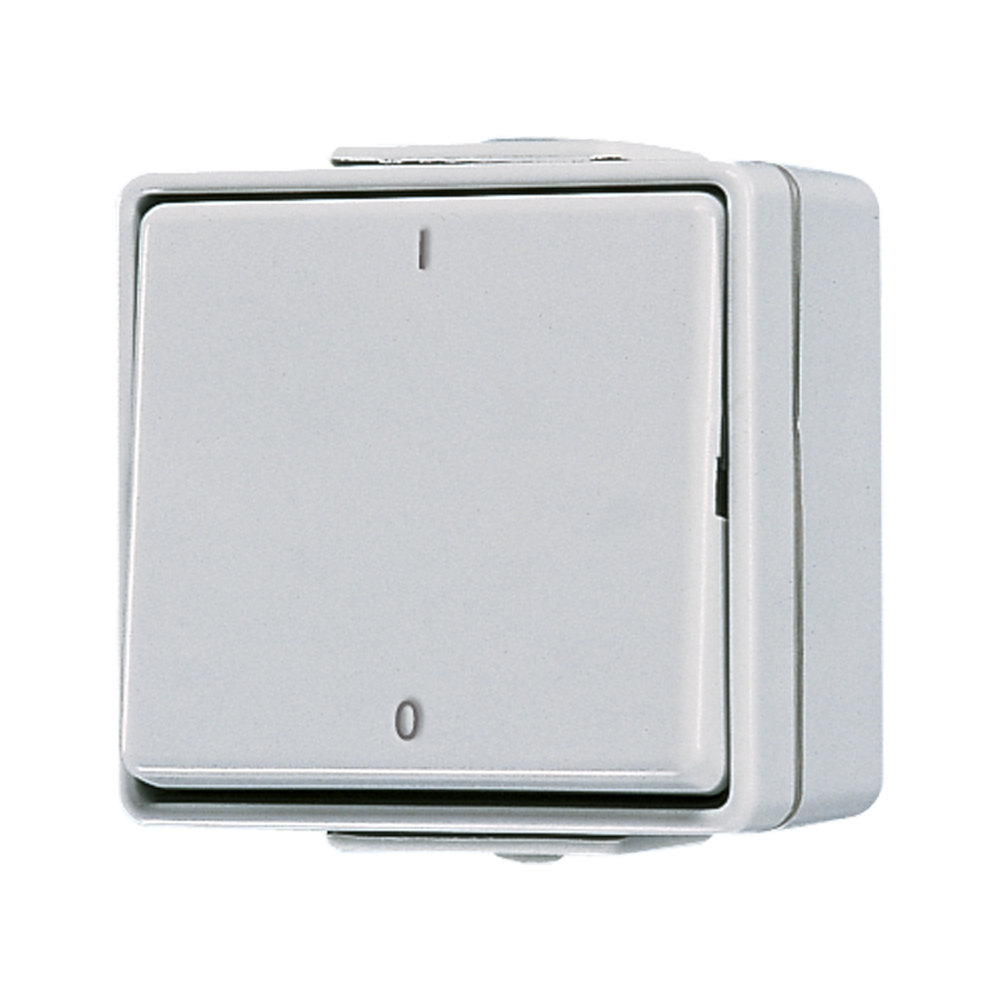 JUNG Heizungsschalter glz AP IP44 1f WG 600 602 W