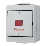 JUNG Kontroll-Heizungsschalter glz AP 1f WG 600 603 HW IP44