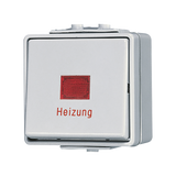 JUNG Kontroll-Heizungsschalter glz AP 1f WG 600 606 HW IP44