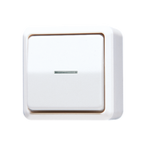 JUNG Kontroll-Wechselschalter aws glz AP AP 600 606 KO5 A WW IP20 1f