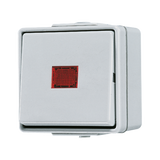 JUNG Kontroll-Wechselschalter glz AP 1f WG 600 606 KOW IP44