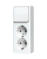 JUNG Steckdose 2f aws AP IP20 vert AP 600 626 A WW