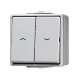 JUNG Jalousietaster -Einsatz gr glz IP44 WG 600 639 VW Wippe 1p