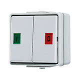 JUNG Wipptaster-Modul gr 2W AP IP44 WG 600 639 W m.Bel