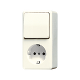 JUNG Steckdosenkombination AP Wechs ws AP 600 676 A IP20 glz