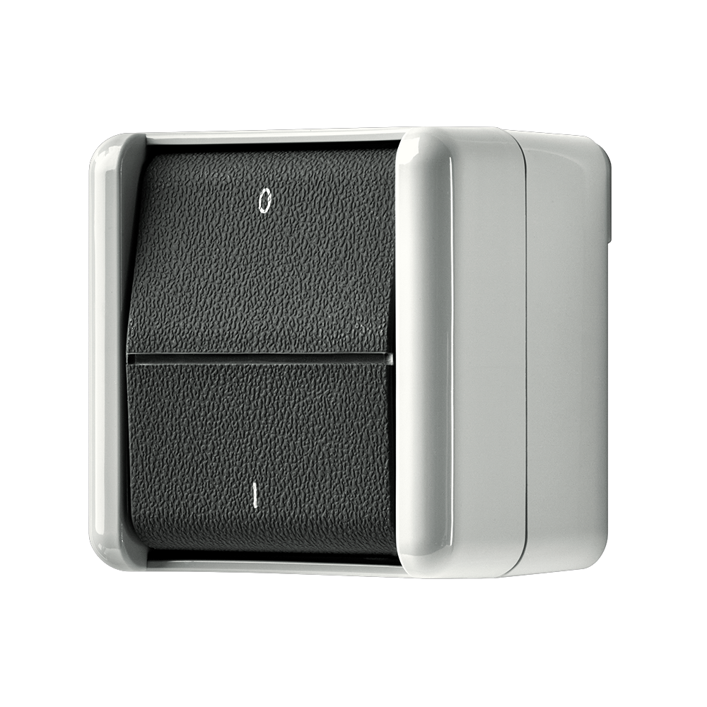 JUNG Heizungsschalter glz AP IP44 3p 1f WG 800 803 W
