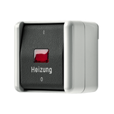 JUNG Kontroll-Heizungsschalter glz AP 1f WG 800 806 HW IP44