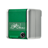JUNG Steckdose 1f gr-gn glz AP E-Bike WG 800 820 GN NAWSLEB Klappd abschl BSF