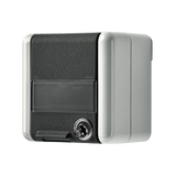 JUNG Steckdose 1f gr glz AP Klappd IP44 WG 800 820 NAWSL abschl BSF vert