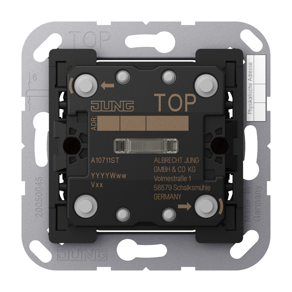JUNG Tastsensor KNX UP 1f 2pkt AS/A A 1071 1ST inkl.Ankoppl