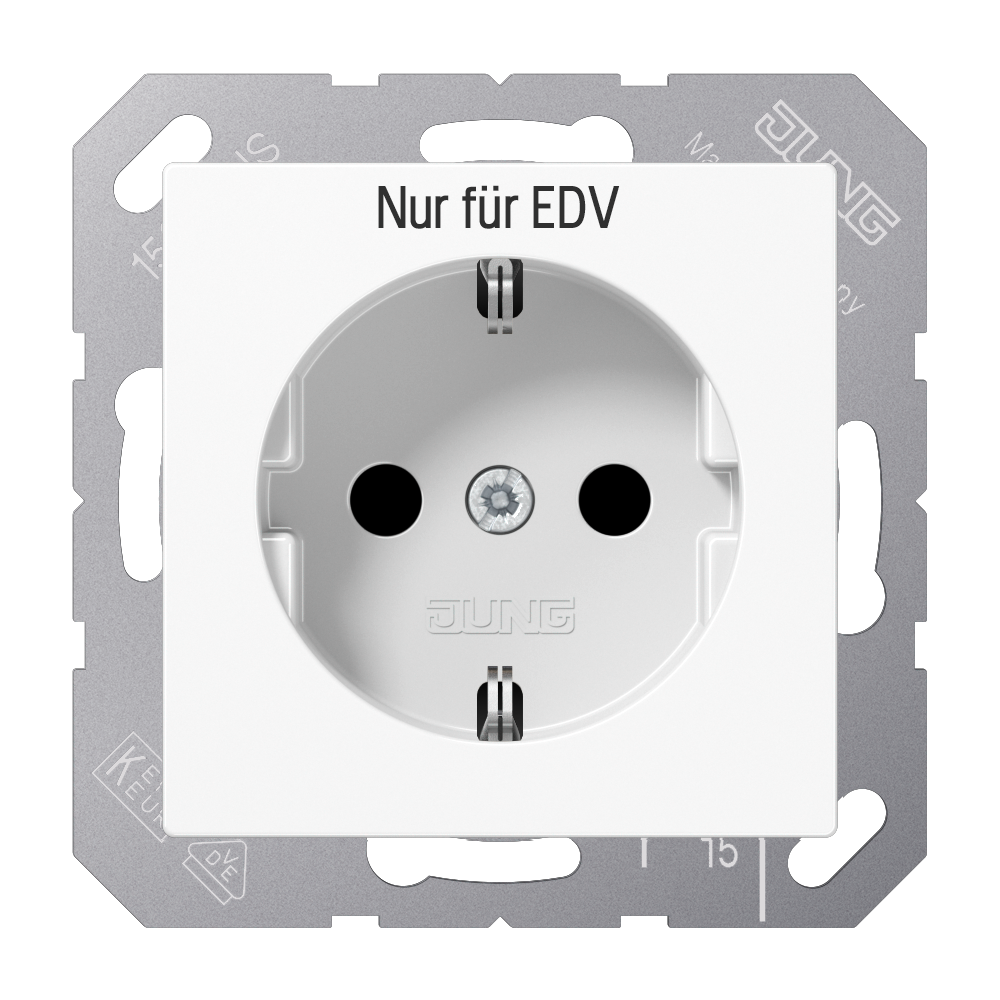 JUNG Steckdose 1f aws glz UP EDV IP20 A 1520 EDV WW vert