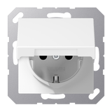 JUNG Steckdose 1f schn-ws mt UP Klappd A 1520 NBFKL WWM IP44 vert