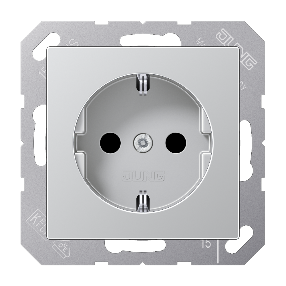 JUNG Steckdose 1f alu mt UP IP20 vert A 1521 L