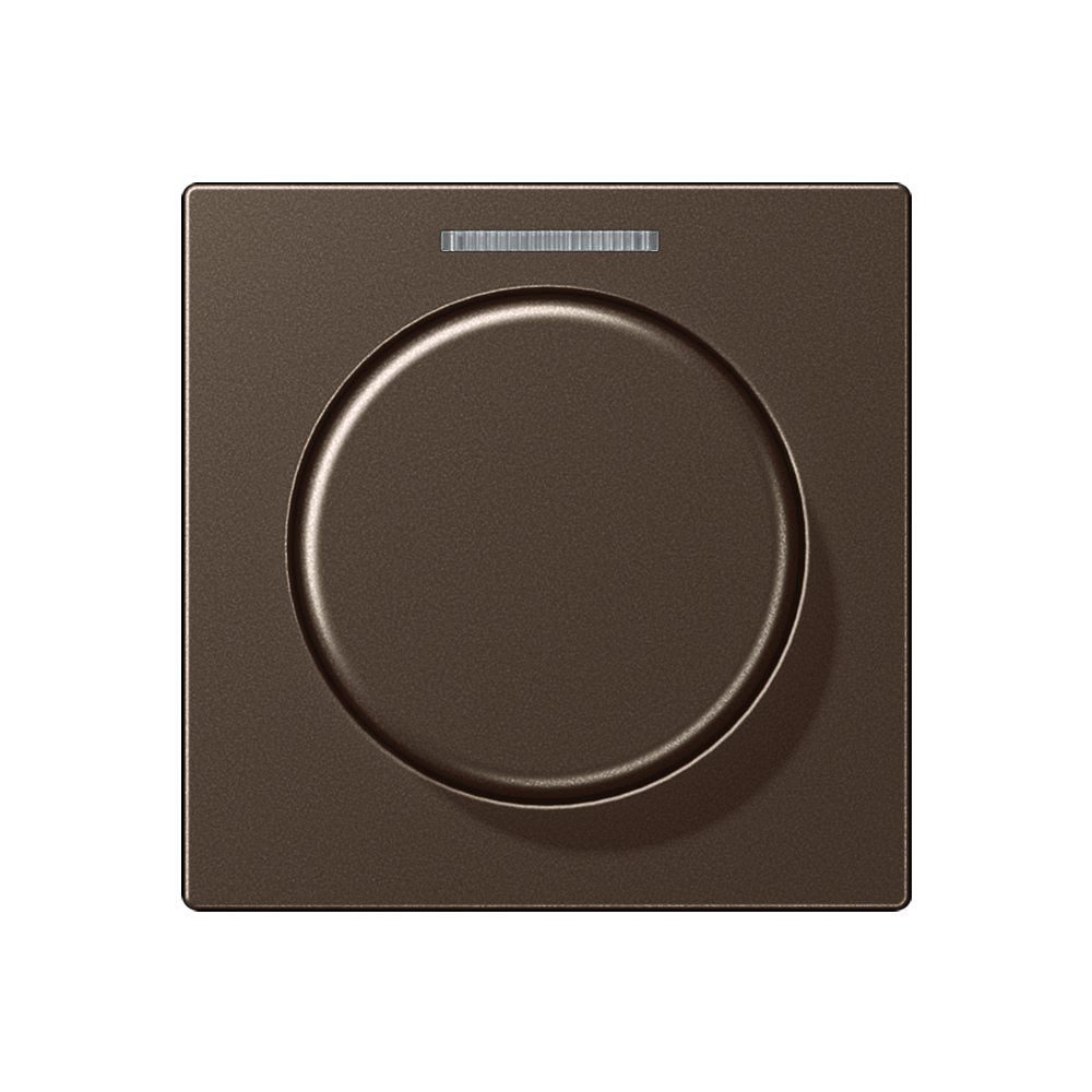 JUNG Drehknopf Symbol Dimmer mokka glz A 1540 KO5 MO