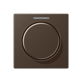 JUNG Drehknopf Symbol Dimmer mokka glz A 1540 KO5 MO