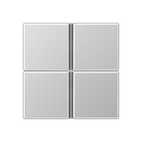 JUNG Taste_4t Schalt/Dimm alu glz A 404 TS L f.Bussystem